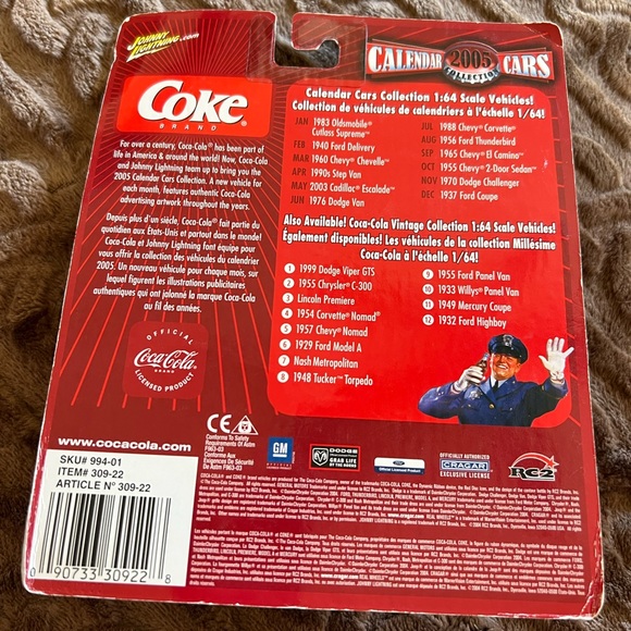 Johnny Lightning 1955 Chevy 2-Door Sedan 2005 Calendar Cars Coca-Cola L28 - Picture 3 of 4